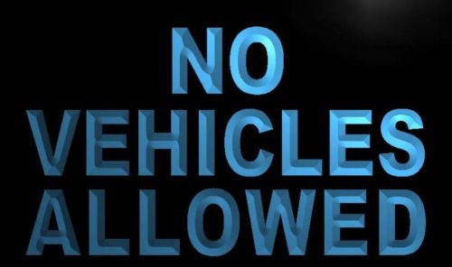 No Vehicles Allowed Neon Light Sign